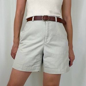 SOLD 90s Vintage Beige Cotton Bermuda Shorts